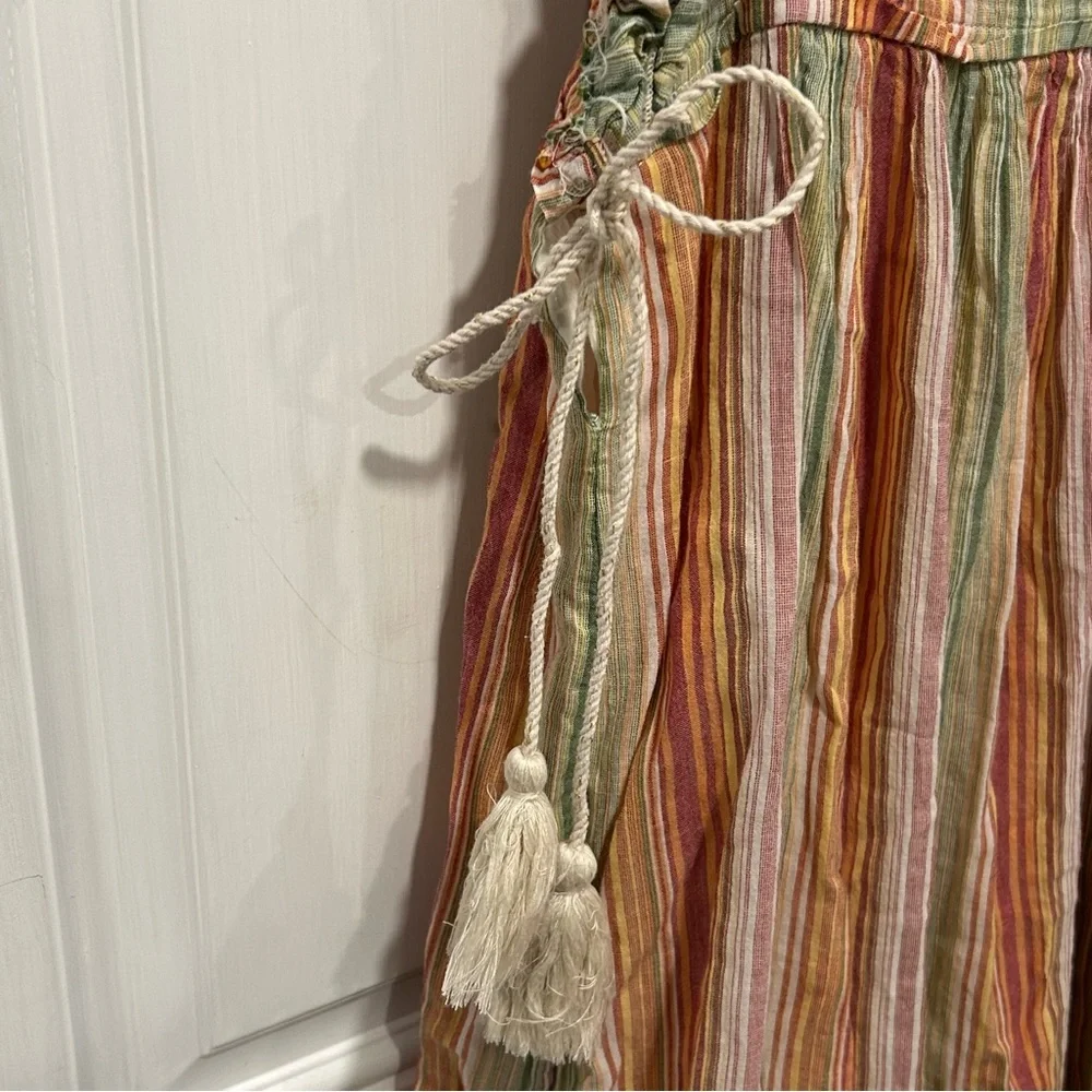 Laurence Dolige Paris 100% Cotton Striped Ruffle Dress, romantic whimsical, Sz 0 - Picture 5 of 13